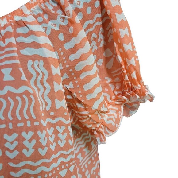 Penelope Semi-Sheer, Blouson Style, Cropped Women's Top, Size XL - Picture 4 of 7